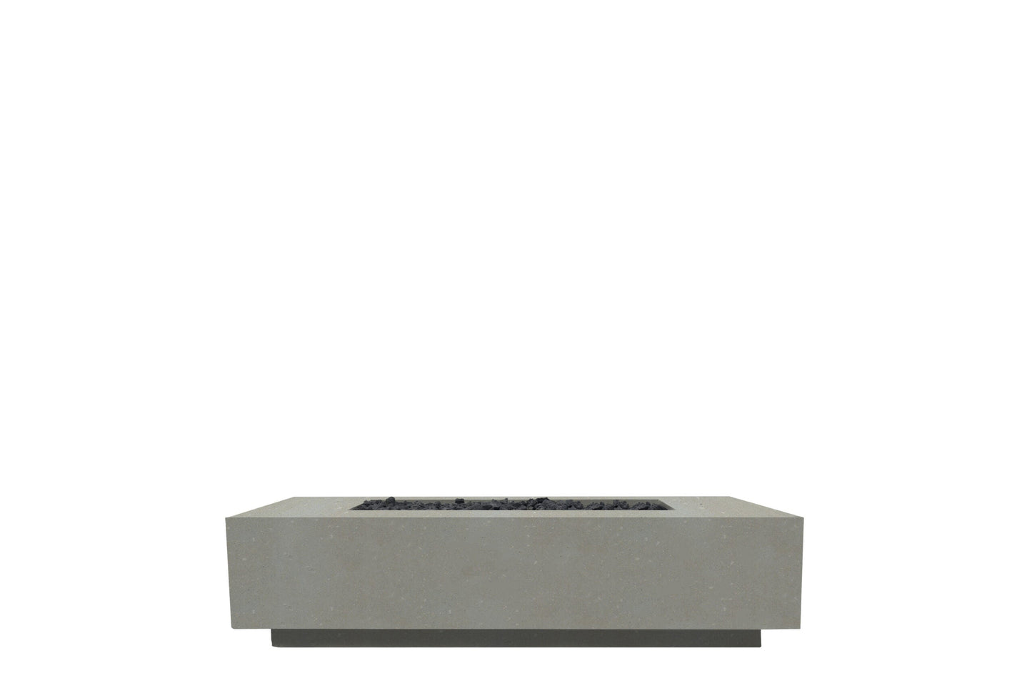 Prism Hardscapes Tavola 66 Slim 66" Natural Rectangular Concrete Propane Gas Fire Pit Table
