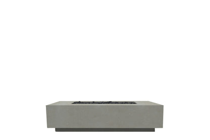 Prism Hardscapes Tavola 66 Slim 66" Natural Rectangular Concrete Propane Gas Fire Pit Table