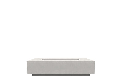 Prism Hardscapes Tavola 66 Slim 66" Ultra White Rectangular Concrete Propane Gas Fire Pit Table