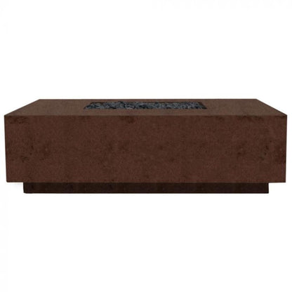 Prism Hardscapes Tavola 7 60" Cafe Rectangular Concrete Propane Gas Fire Pit Table