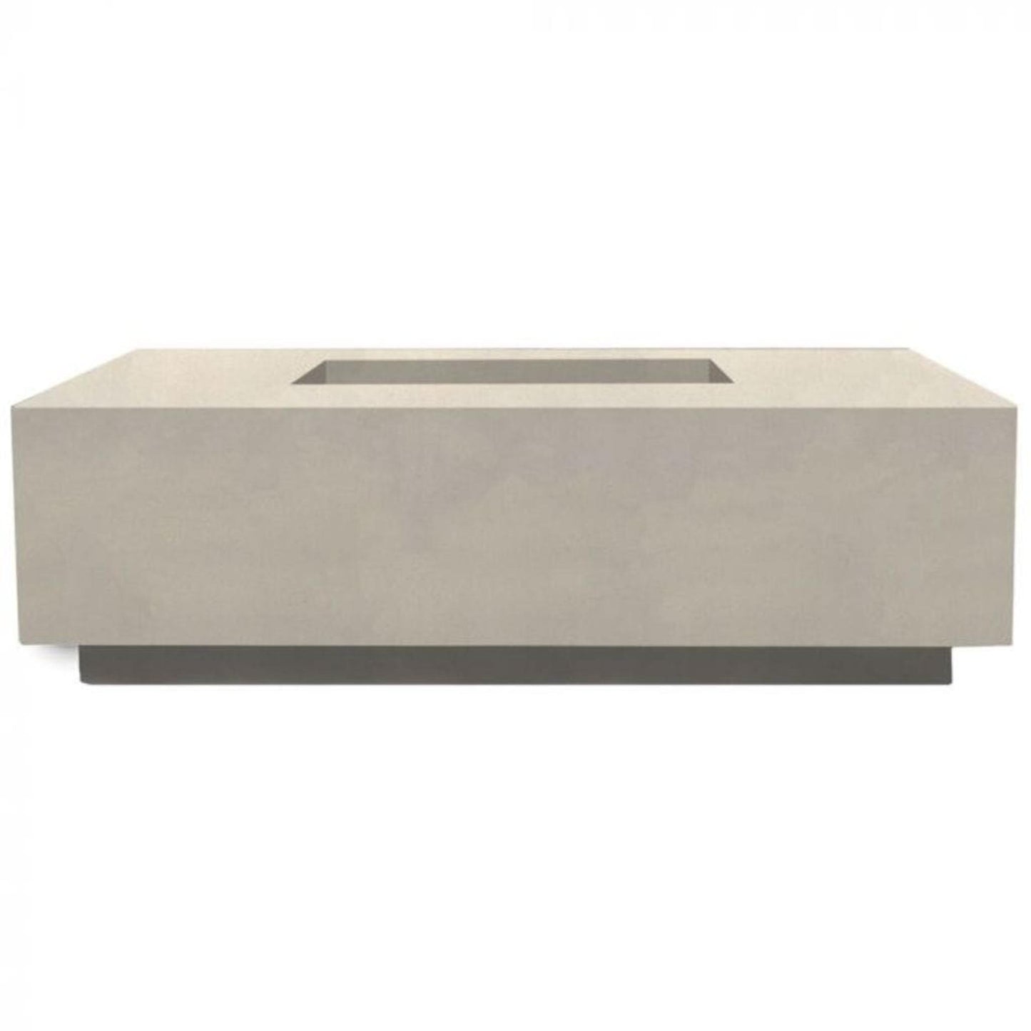 Prism Hardscapes Tavola 7 60" Coastal Rectangular Concrete Natural Gas Fire Pit Table