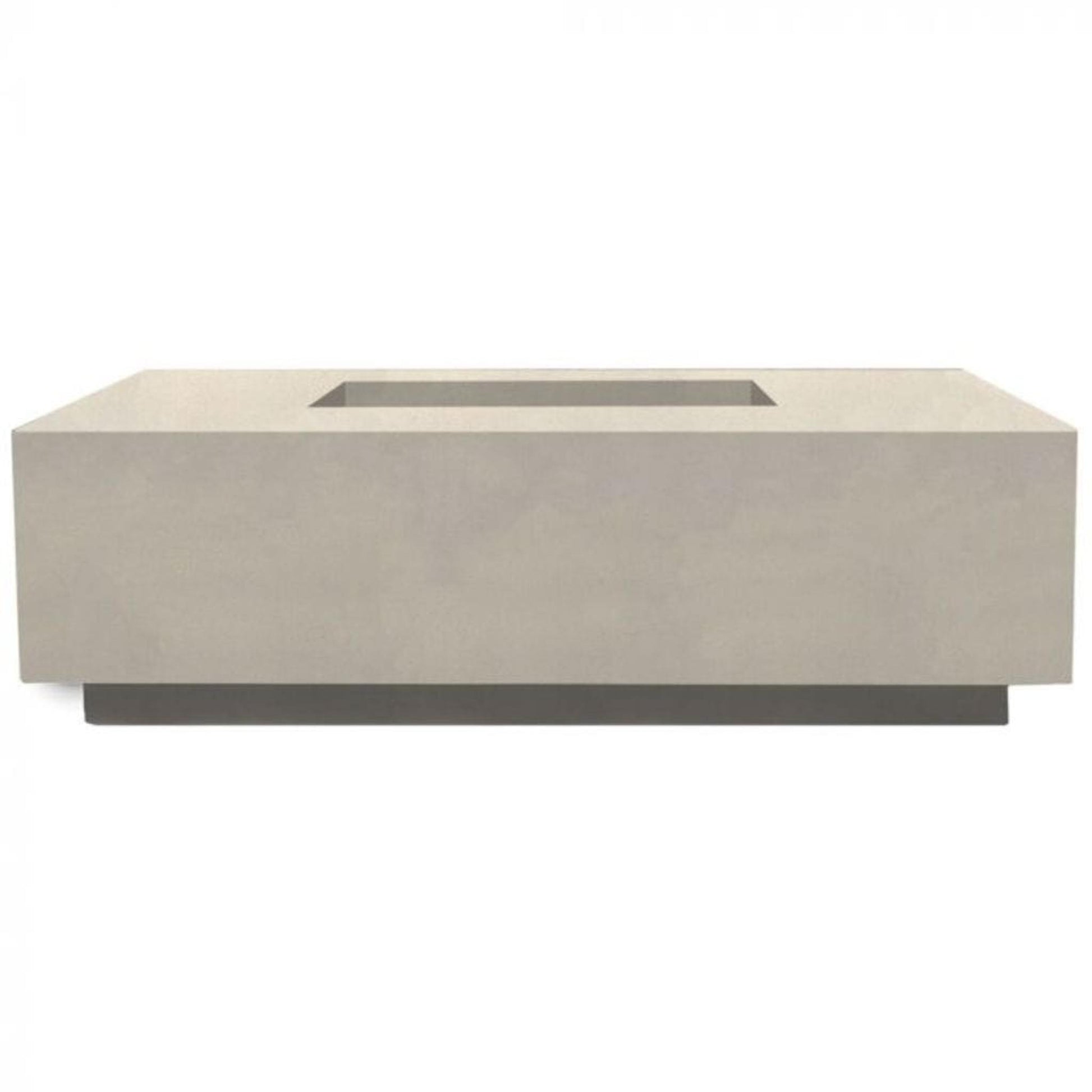 Prism Hardscapes Tavola 7 60" Coastal Rectangular Concrete Natural Gas Fire Pit Table