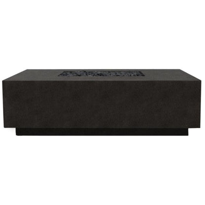 Prism Hardscapes Tavola 7 60" Ebony Rectangular Concrete Natural Gas Fire Pit Table