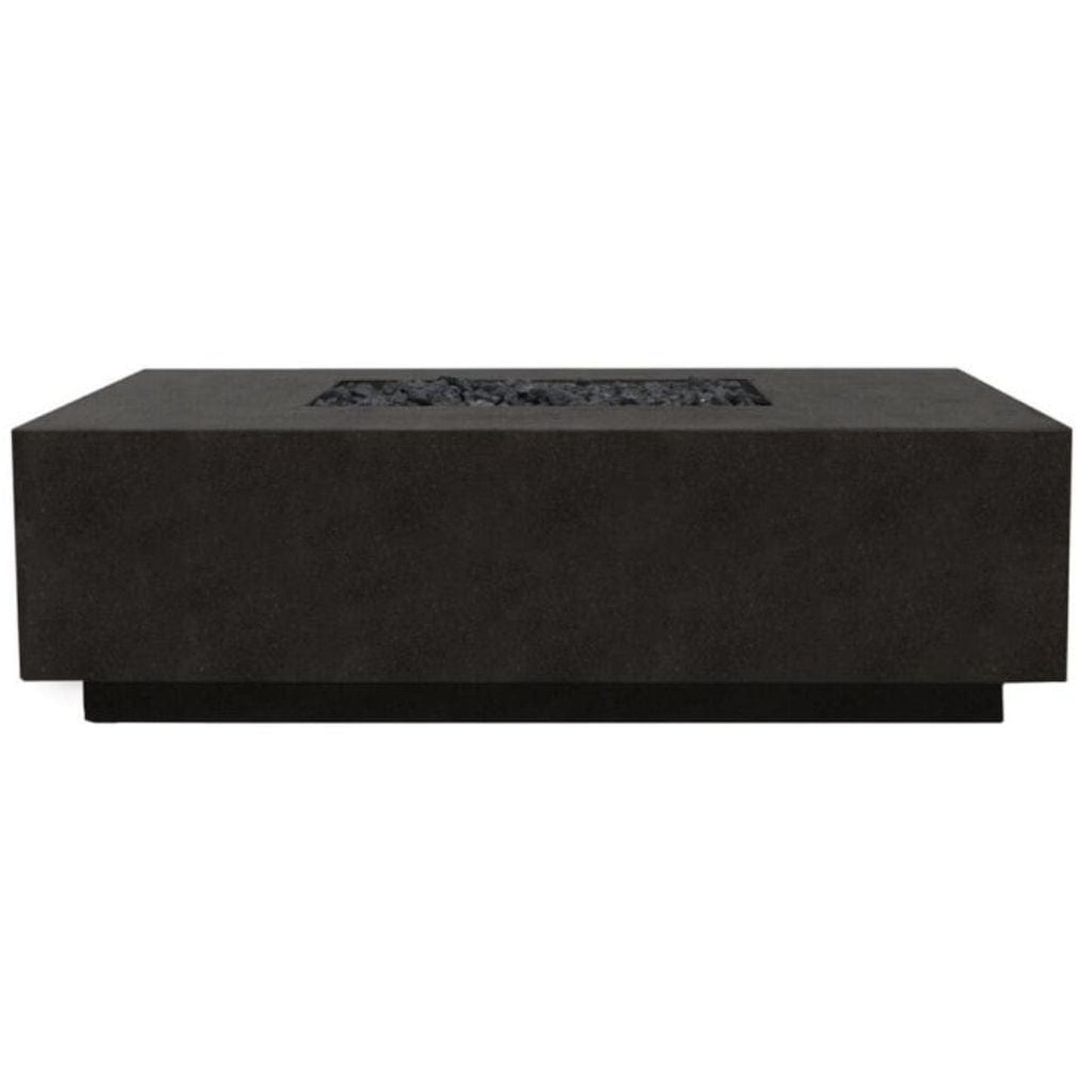 Prism Hardscapes Tavola 7 60" Ebony Rectangular Concrete Propane Gas Fire Pit Table