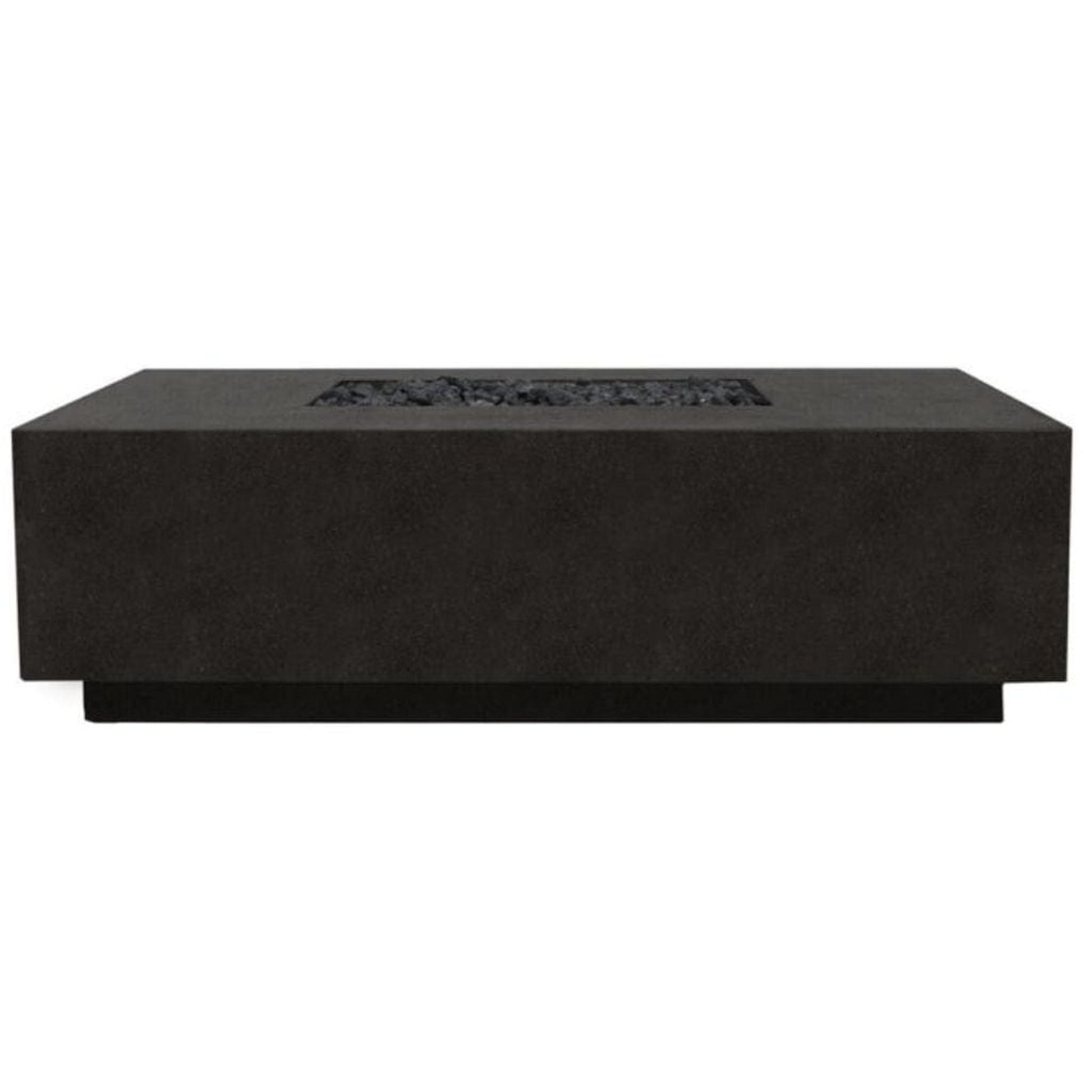 Prism Hardscapes Tavola 7 60" Ebony Rectangular Concrete Propane Gas Fire Pit Table