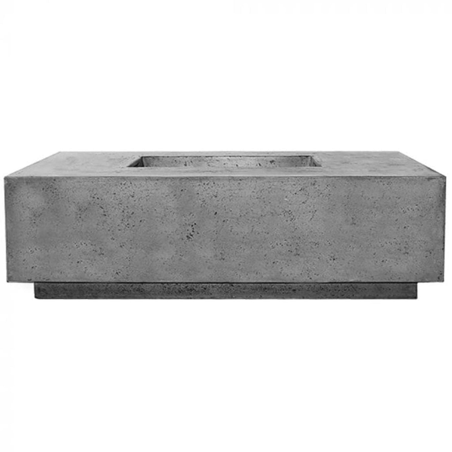 Prism Hardscapes Tavola 7 60" Pewter Rectangular Concrete Natural Gas Fire Pit Table