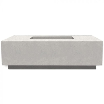 Prism Hardscapes Tavola 7 60" Ultra White Rectangular Concrete Natural Gas Fire Pit Table