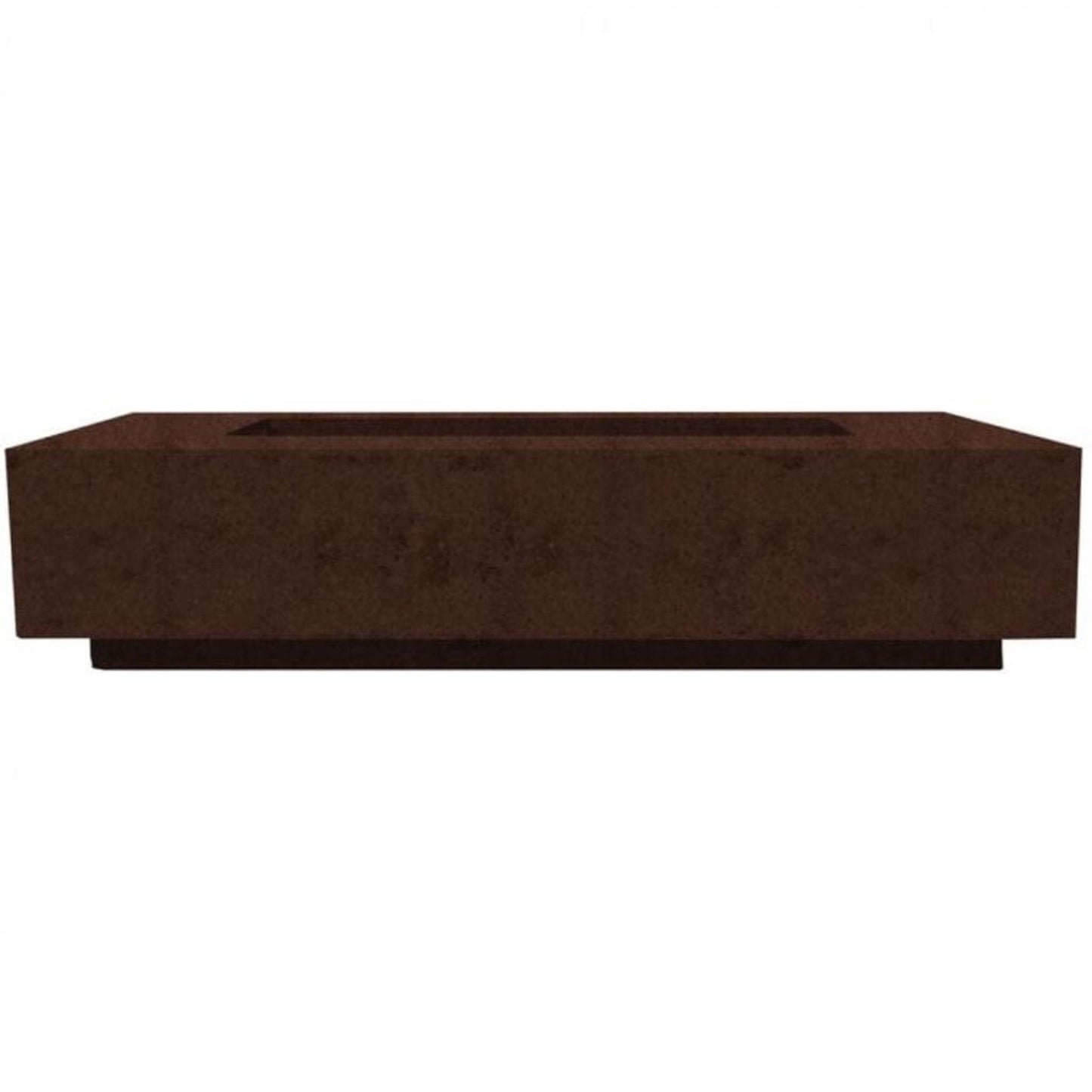Prism Hardscapes Tavola 72 72" Cafe Rectangular Concrete Natural Gas Fire Pit Table