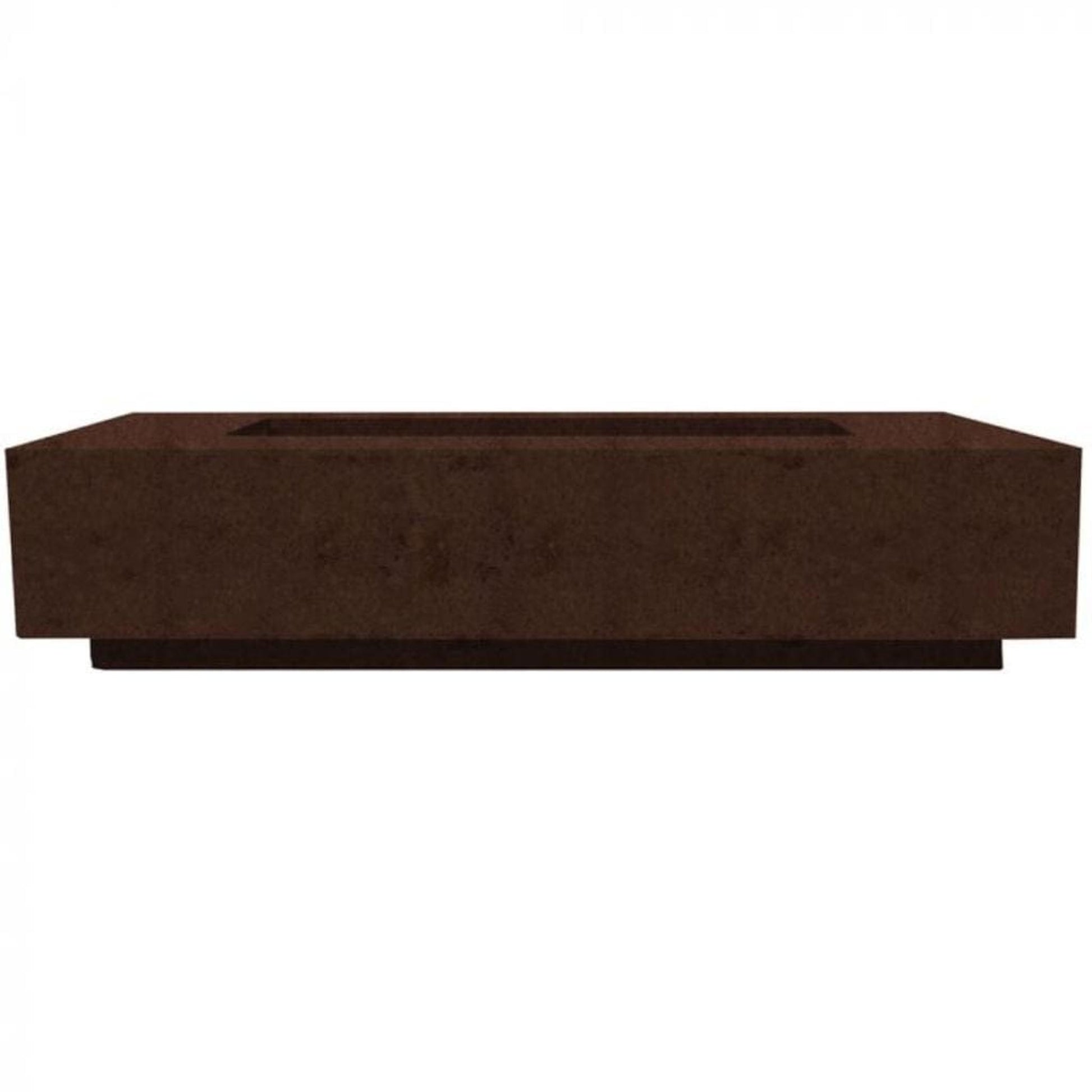 Prism Hardscapes Tavola 72 72" Cafe Rectangular Concrete Natural Gas Fire Pit Table