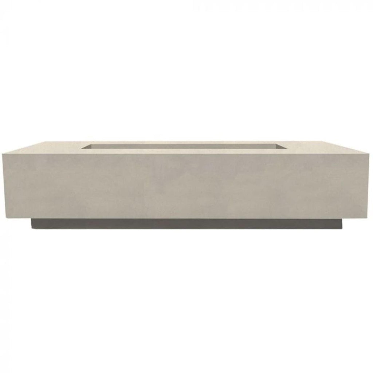 Prism Hardscapes Tavola 72 72" Coastal Rectangular Concrete Propane Gas Fire Pit Table