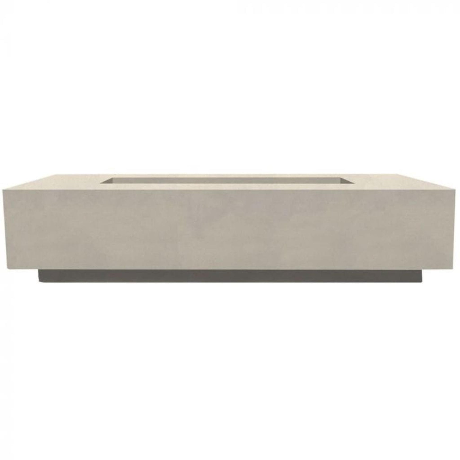Prism Hardscapes Tavola 72 72" Coastal Rectangular Concrete Propane Gas Fire Pit Table