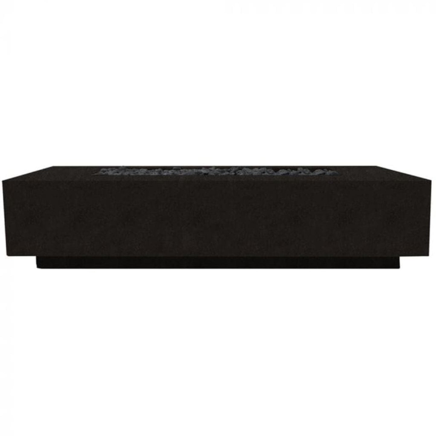Prism Hardscapes Tavola 72 72" Ebony Rectangular Concrete Natural Gas Fire Pit Table