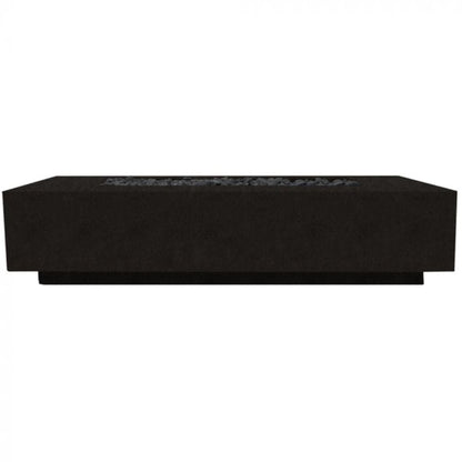Prism Hardscapes Tavola 72 72" Ebony Rectangular Concrete Natural Gas Fire Pit Table