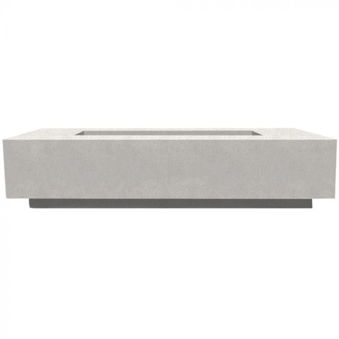 Prism Hardscapes Tavola 72 72" Ultra White Rectangular Concrete Natural Gas Fire Pit Table