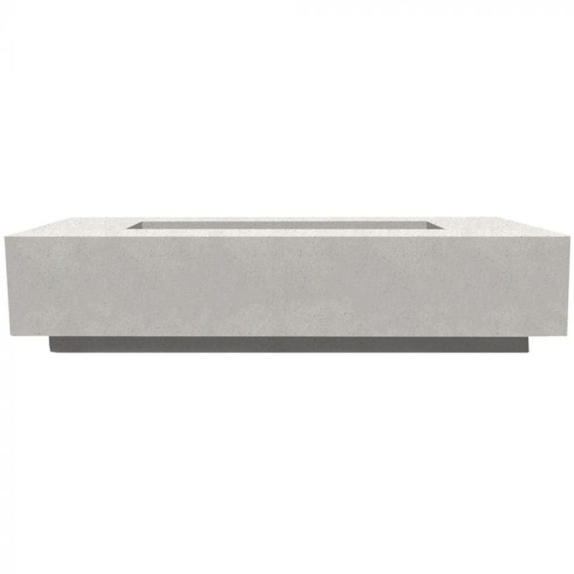 Prism Hardscapes Tavola 72 72" Ultra White Rectangular Concrete Natural Gas Fire Pit Table