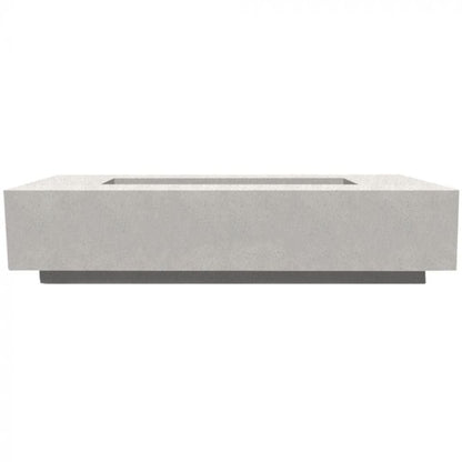 Prism Hardscapes Tavola 72 72" Ultra White Rectangular Concrete Natural Gas Fire Pit Table
