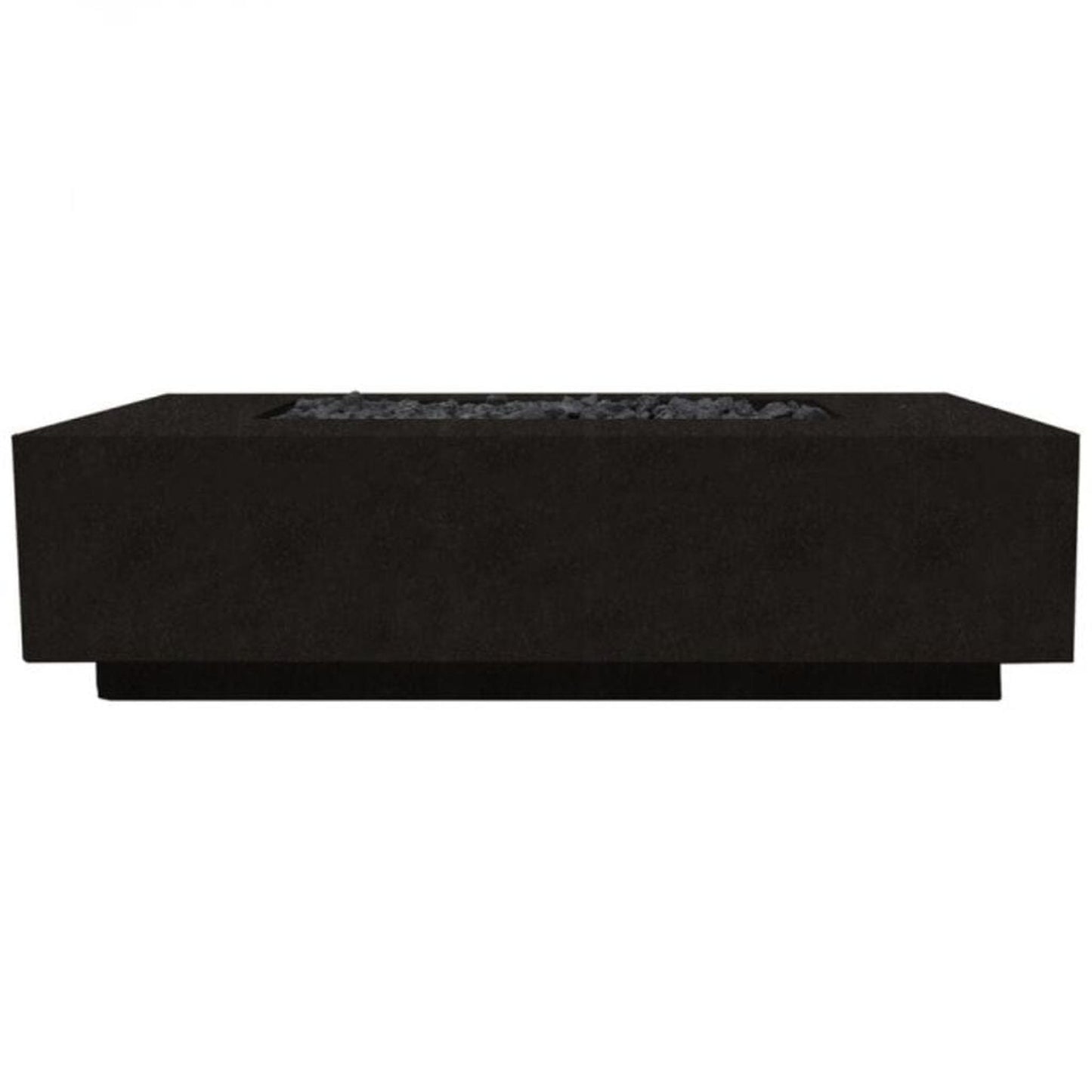 Prism Hardscapes Tavola 8 60" Ebony Rectangular Concrete Propane Gas Fire Pit Table