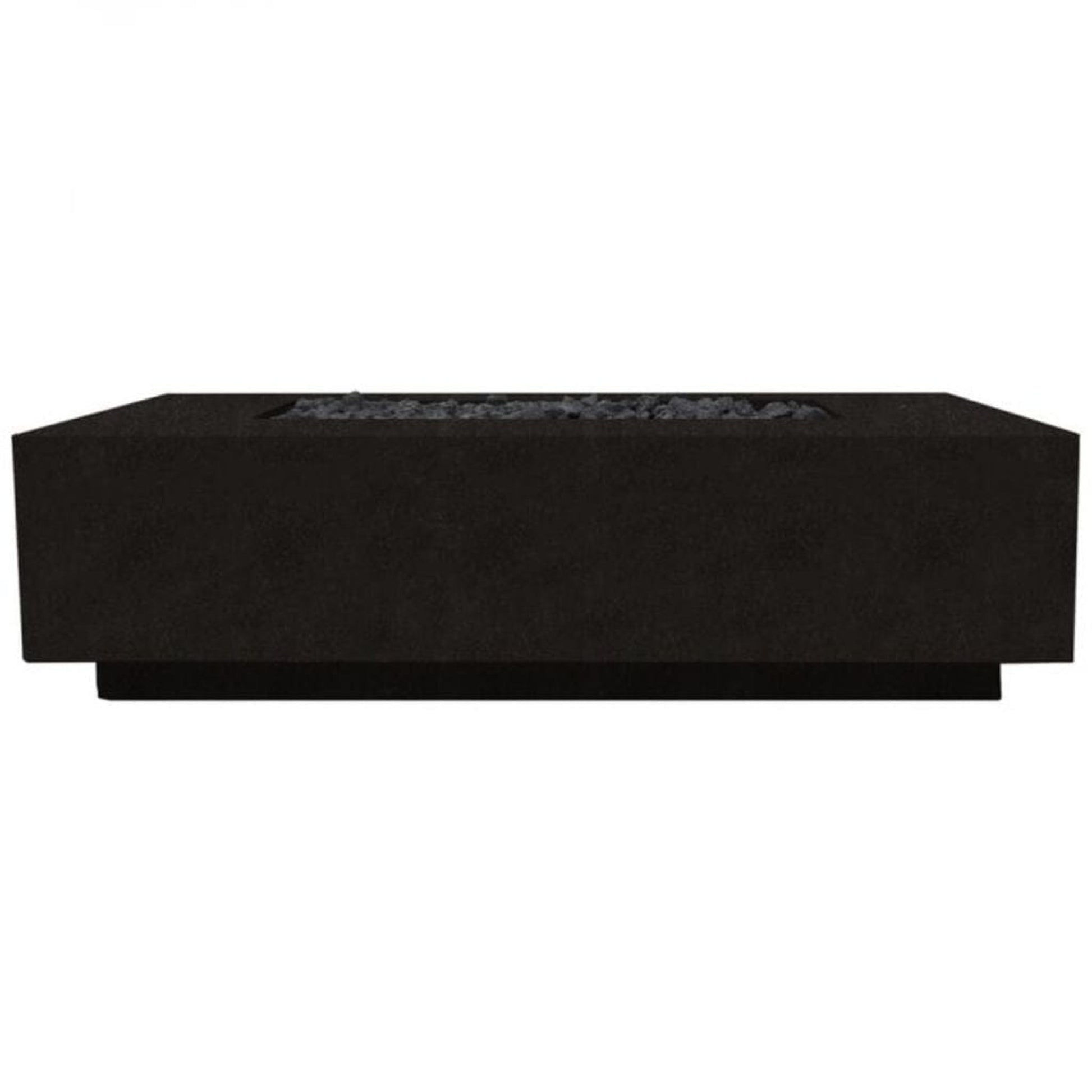 Prism Hardscapes Tavola 8 60" Ebony Rectangular Concrete Propane Gas Fire Pit Table