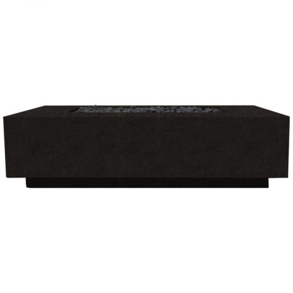 Prism Hardscapes Tavola 8 60" Ebony Rectangular Concrete Propane Gas Fire Pit Table
