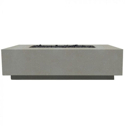 Prism Hardscapes Tavola 8 60" Natural Rectangular Concrete Natural Gas Fire Pit Table