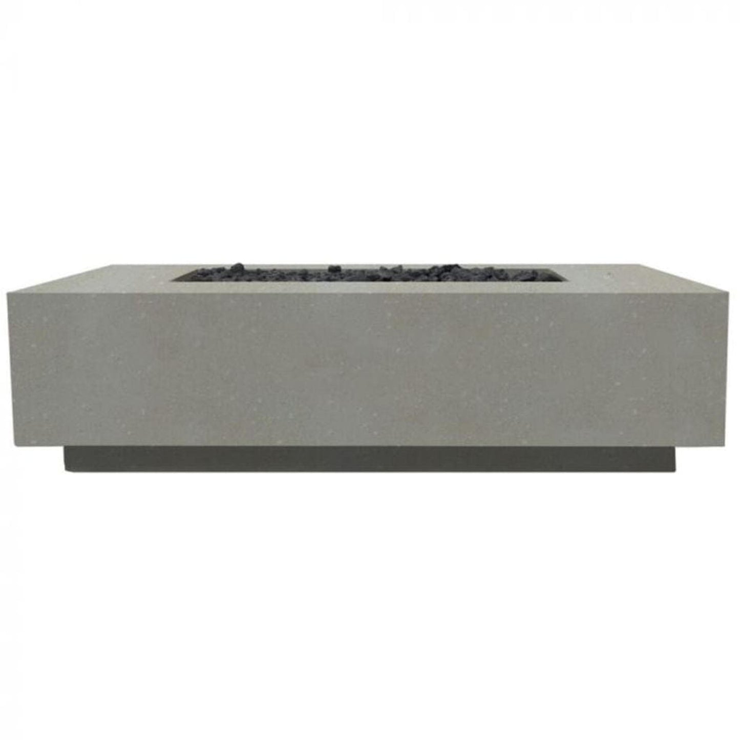 Prism Hardscapes Tavola 8 60" Natural Rectangular Concrete Propane Gas Fire Pit Table