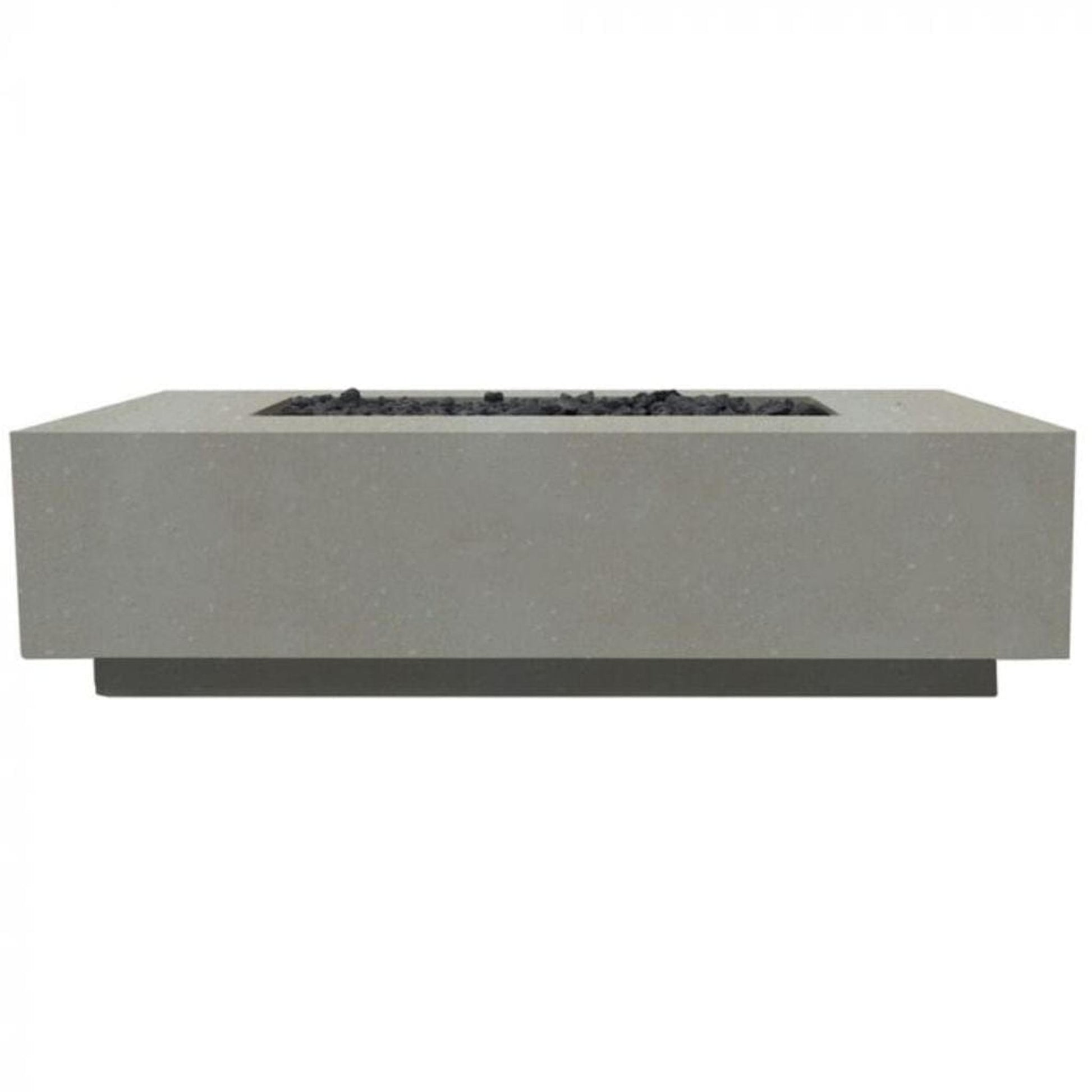 Prism Hardscapes Tavola 8 60" Natural Rectangular Concrete Propane Gas Fire Pit Table