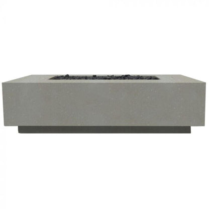 Prism Hardscapes Tavola 8 60" Natural Rectangular Concrete Propane Gas Fire Pit Table