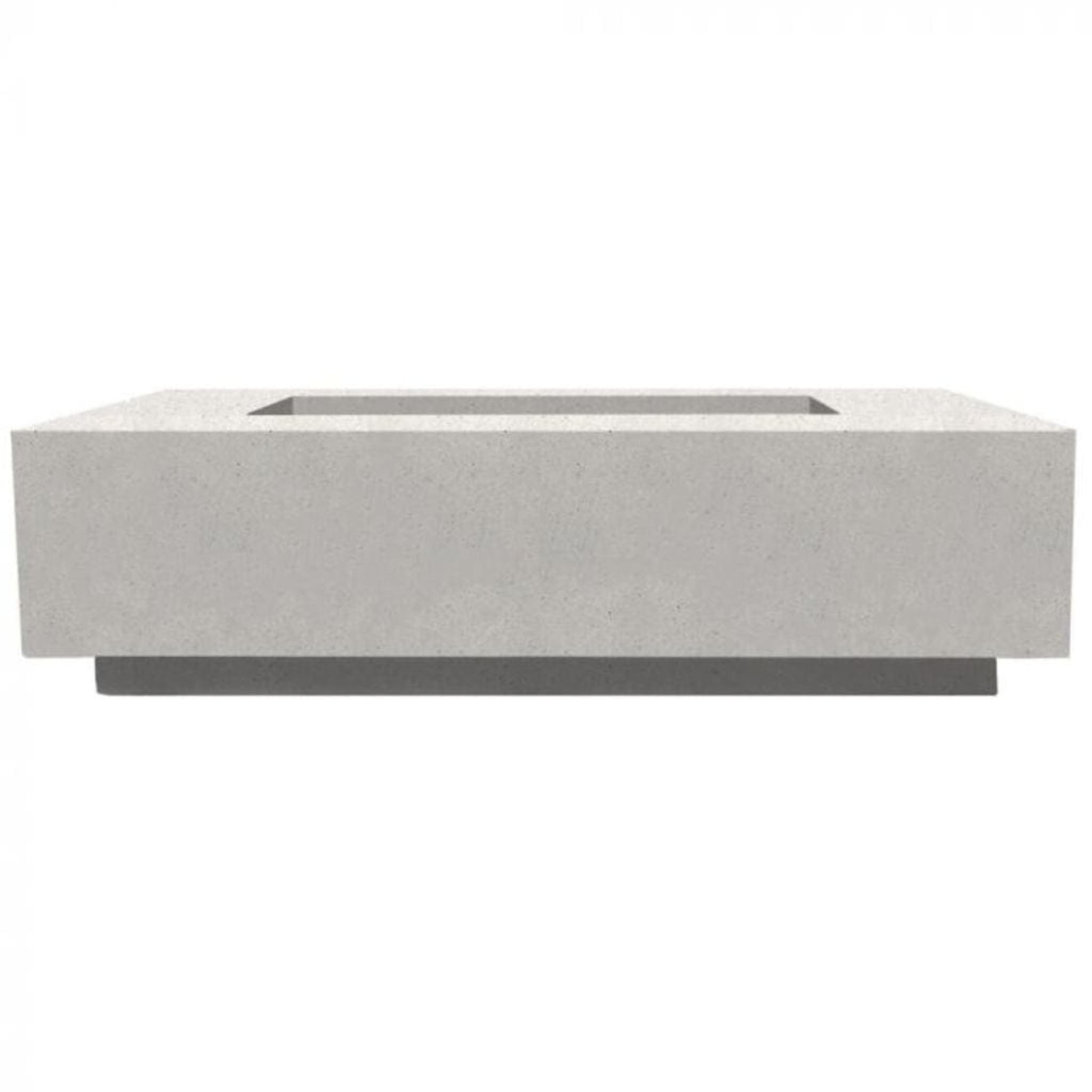 Prism Hardscapes Tavola 8 60" Ultra White Rectangular Concrete Natural Gas Fire Pit Table