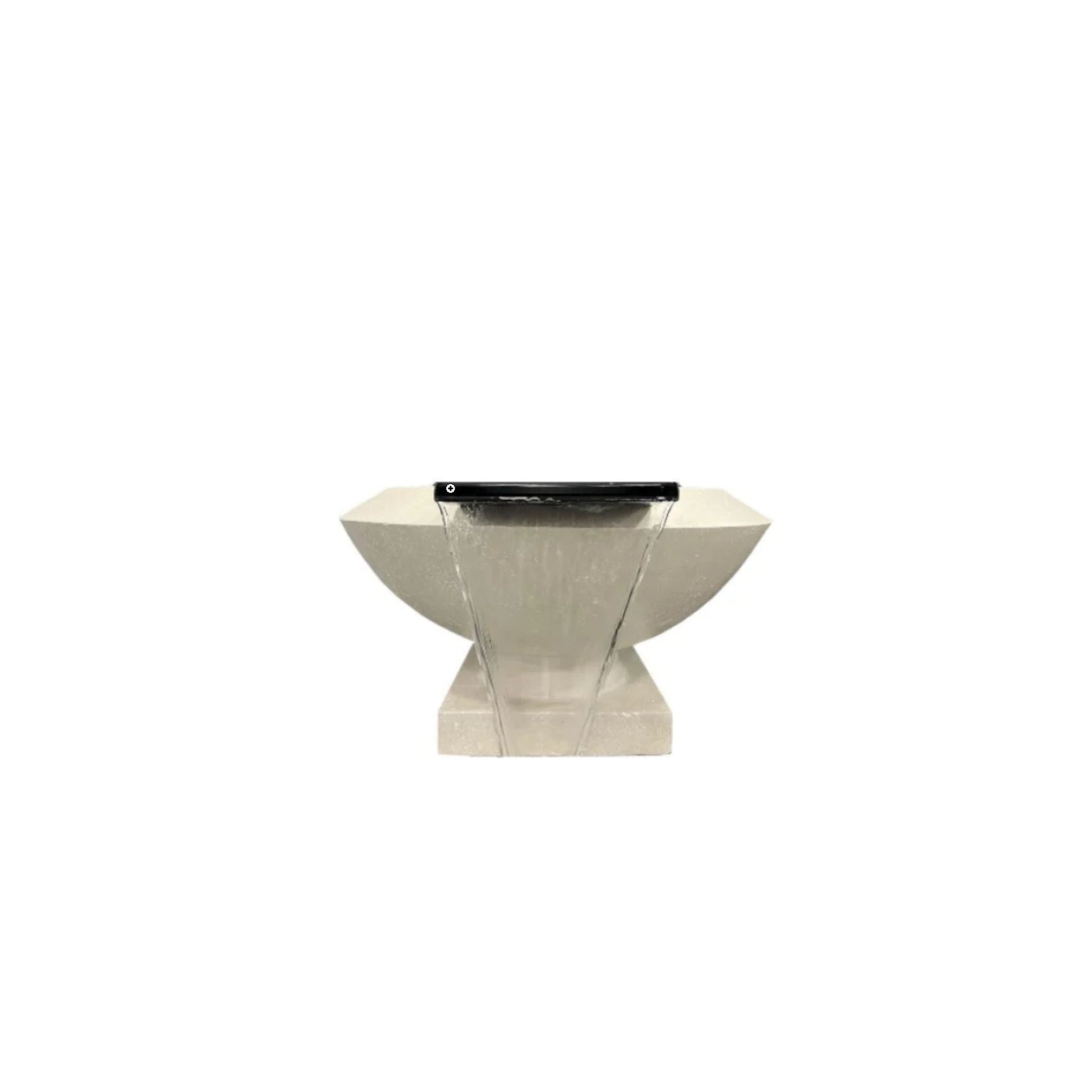Prism Hardscapes Toscano 33" Ultra White Glass Fiber Reinforced Cement Water Bowl