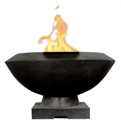 Prism Hardscapes Toscano 33" Ebony Glass Fiber Reinforced Cement Natural Gas Fire Bowl