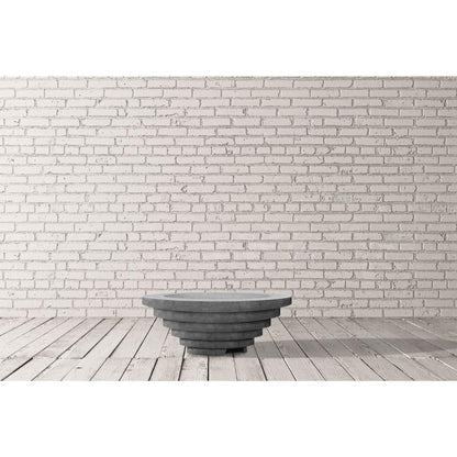 Prism Hardscapes Triton 48" Coastal Round Glass Fiber Reinforced Cement Natural Gas Fire Pit Bowl