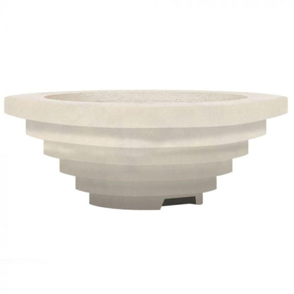 Prism Hardscapes Triton 48" Coastal Round Glass Fiber Reinforced Cement Natural Gas Fire Pit Bowl