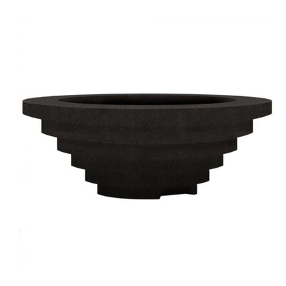 Prism Hardscapes Triton 48" Ebony Round Glass Fiber Reinforced Cement Natural Gas Fire Pit Bowl