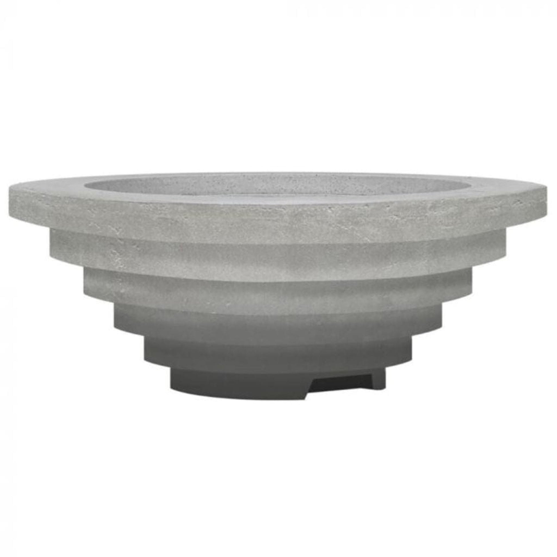 Prism Hardscapes Triton 48" Natural Round Glass Fiber Reinforced Cement Natural Gas Fire Pit Bowl