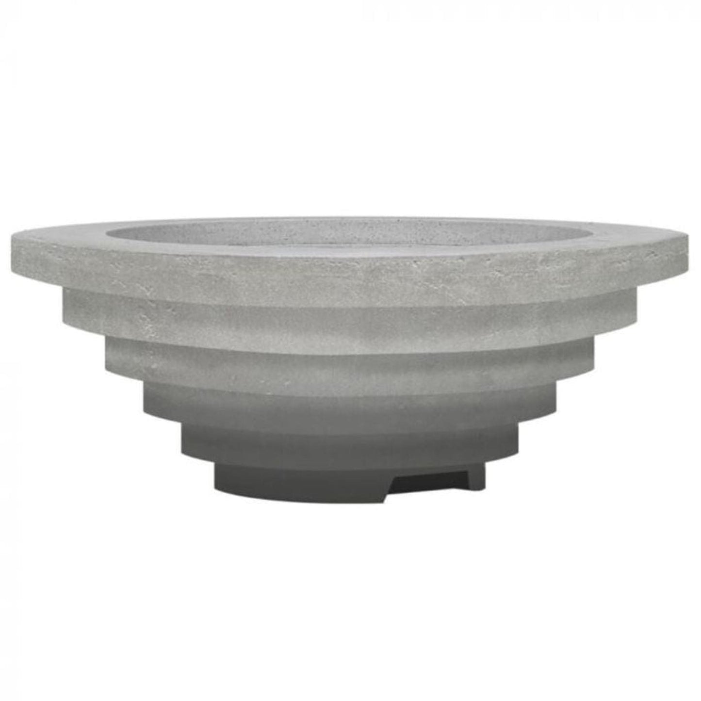 Prism Hardscapes Triton 48" Natural Round Glass Fiber Reinforced Cement Natural Gas Fire Pit Bowl
