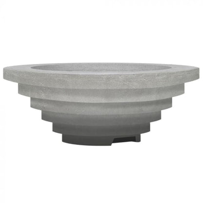 Prism Hardscapes Triton 48" Natural Round Glass Fiber Reinforced Cement Natural Gas Fire Pit Bowl