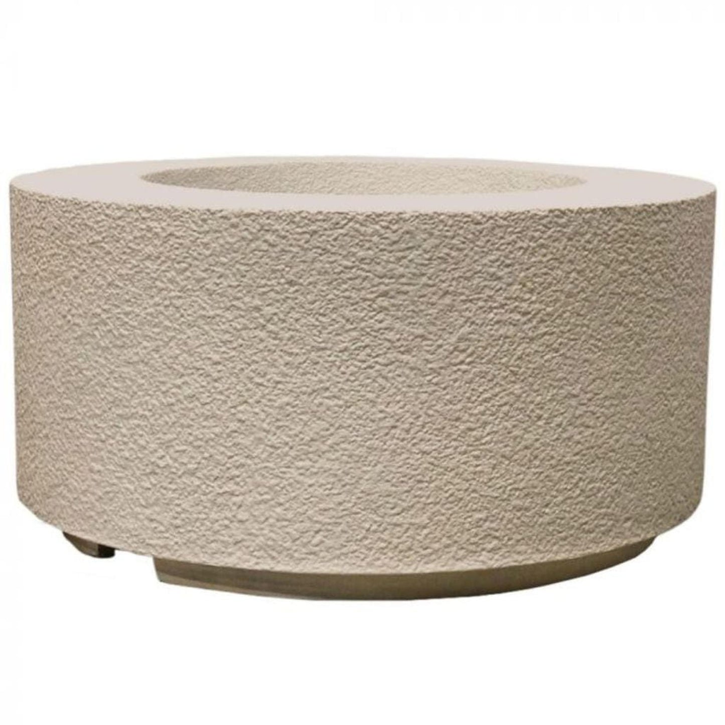 Prism Hardscapes Tuscany Cilindro 36" Coastal Round Glass Fiber Reinforced Cement Liquid Propane Fire Pit Bowl