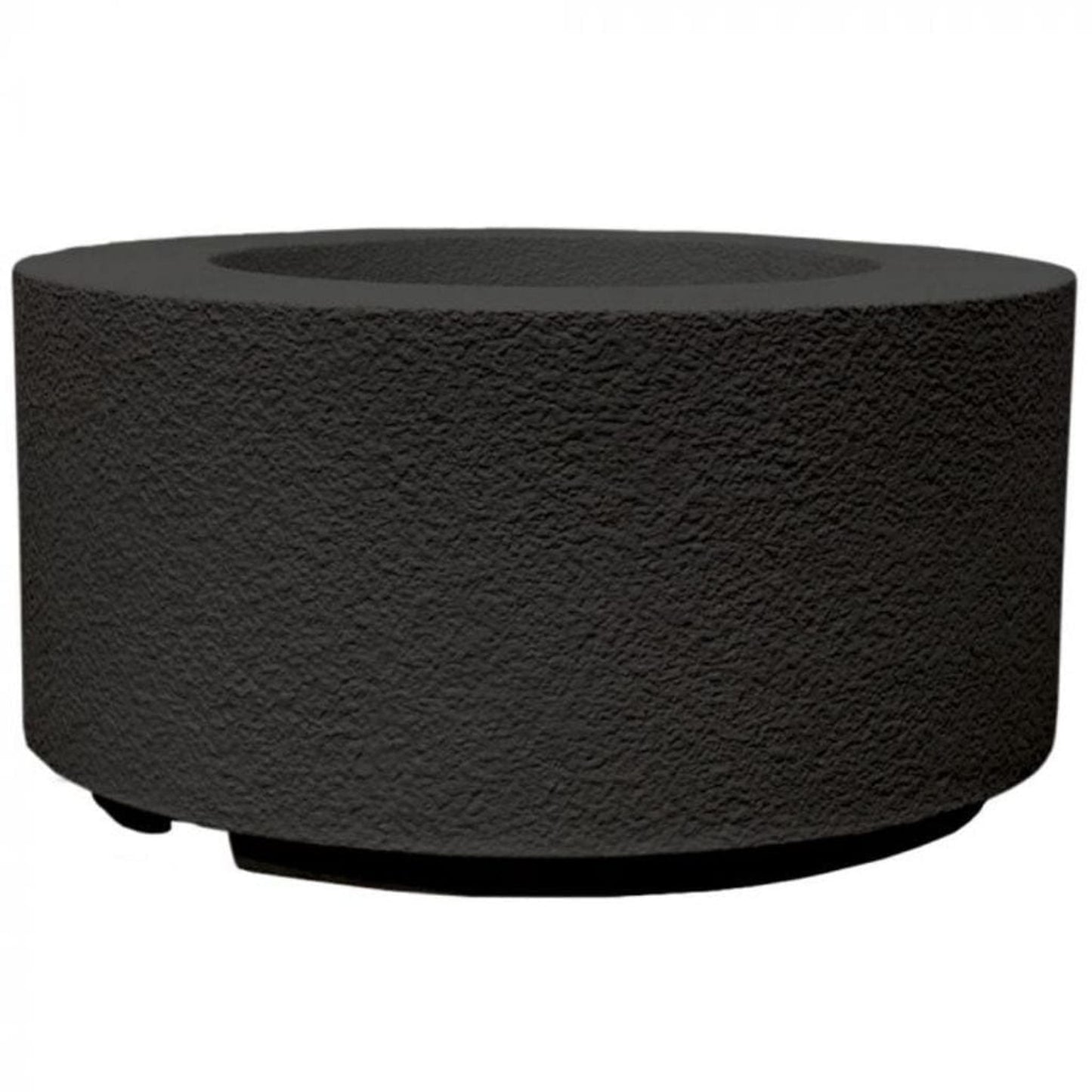 Prism Hardscapes Tuscany Cilindro 36" Ebony Round Glass Fiber Reinforced Cement Natural Gas Fire Pit Bowl