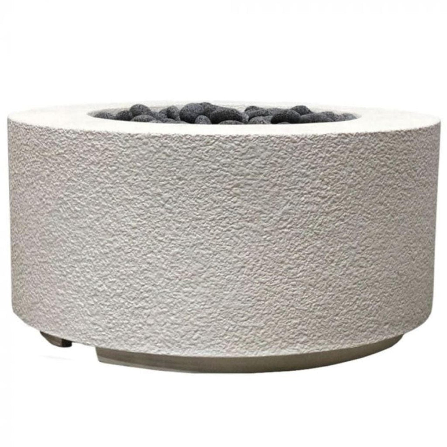 Prism Hardscapes Tuscany Cilindro 36" Natural Round Glass Fiber Reinforced Cement Liquid Propane Fire Pit Bowl