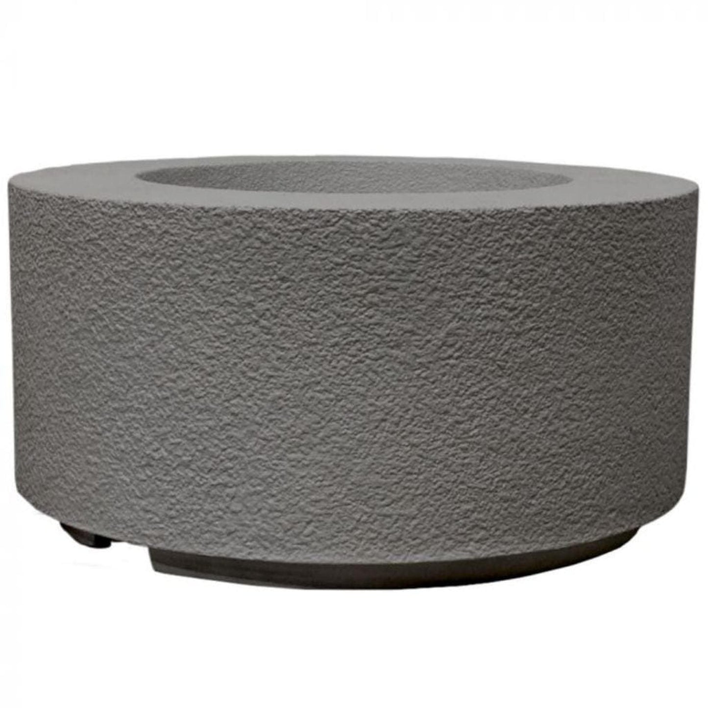 Prism Hardscapes Tuscany Cilindro 36" Pewter Round Glass Fiber Reinforced Cement Liquid Propane Fire Pit Bowl