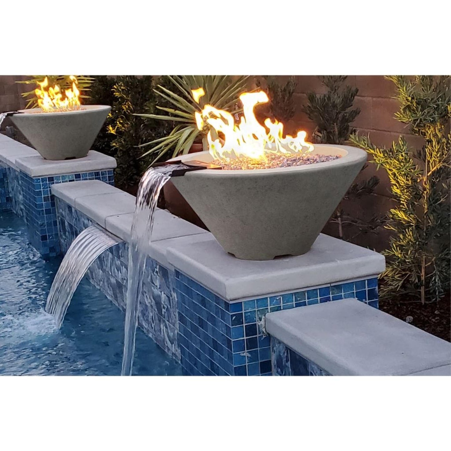 Prism Hardscapes Verona 32" Coastal Round Natural Gas Fire Pit & Water Bowl