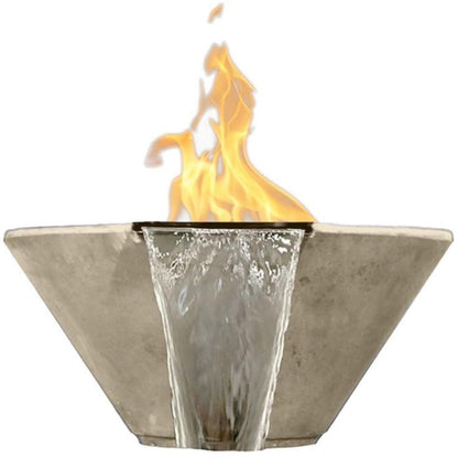 Prism Hardscapes Verona 32" Coastal Round Natural Gas Fire Pit & Water Bowl