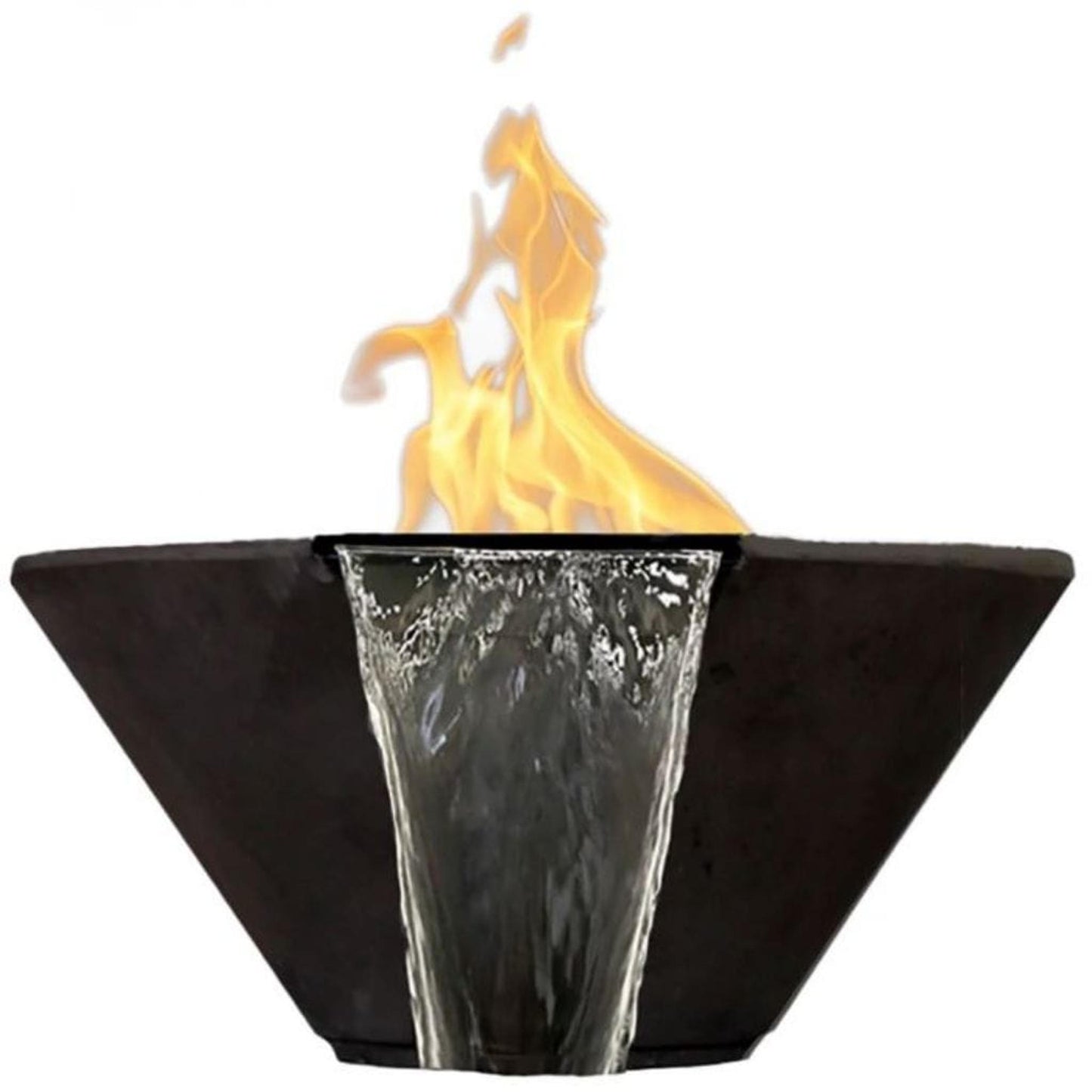 Prism Hardscapes Verona 32" Ebony Round Natural Gas Fire Pit & Water Bowl