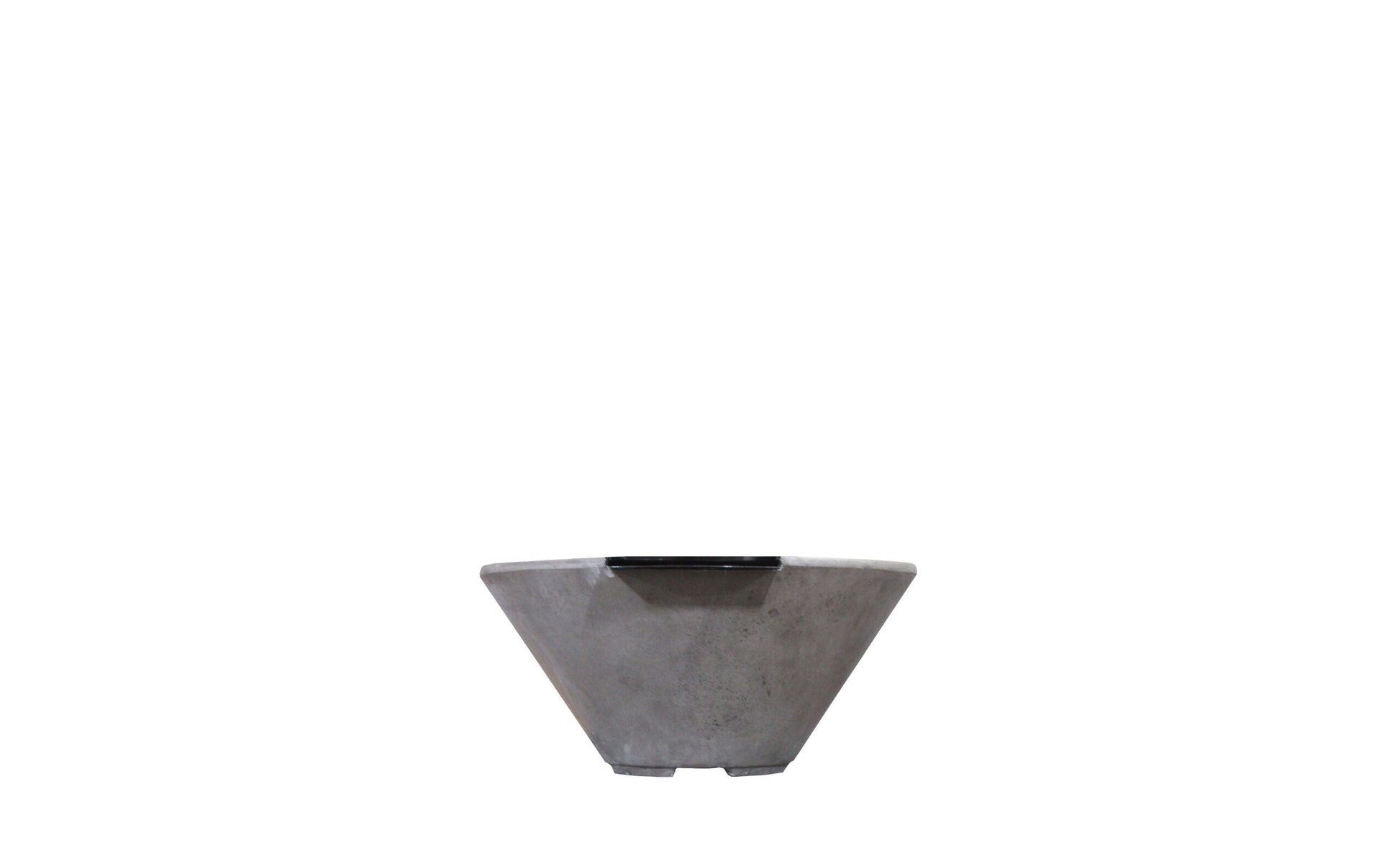 Prism Hardscapes Verona Small 33" Ultra White Concrete Natural Gas Fire and Water Bowl With Match Lit Ignition