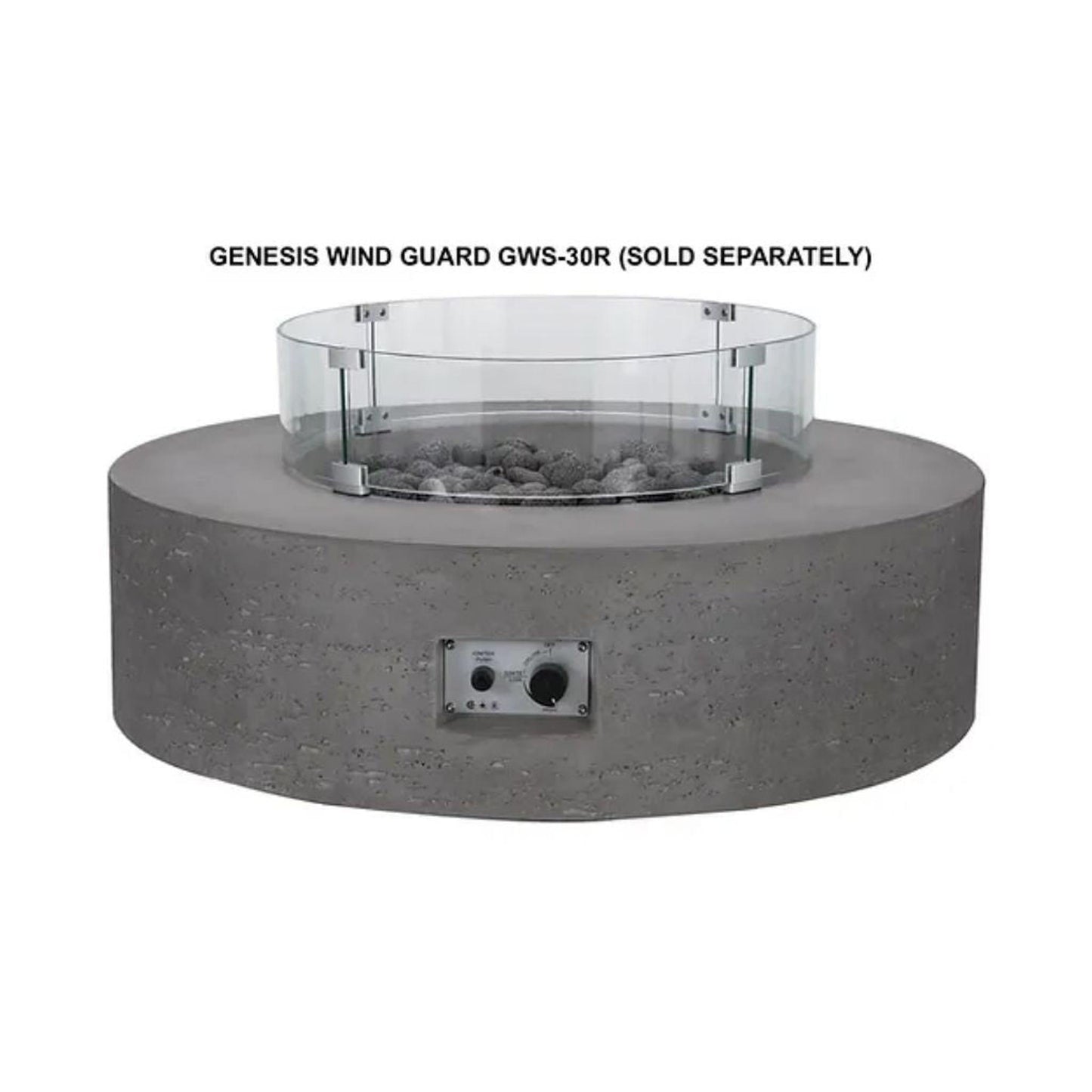 PyroMania 25" Round Glass Wind Guard for Fire Tables