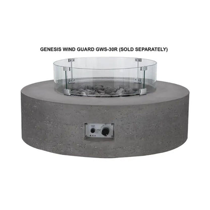 PyroMania 25" Round Glass Wind Guard for Fire Tables