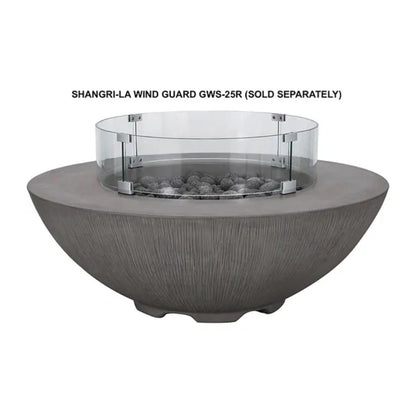 PyroMania 25" Round Glass Wind Guard for Fire Tables