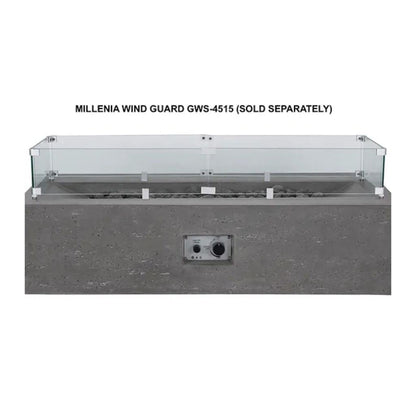 PyroMania 45" Glass Wind Guard for Millenia Fire Table