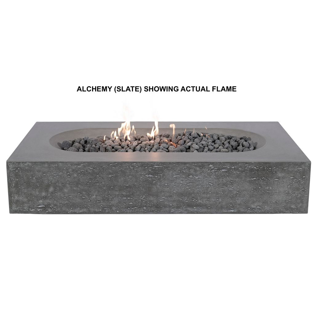 PyroMania Alchemy 60" Rectangular Charcoal Outdoor Natural Gas Fire Pit Table