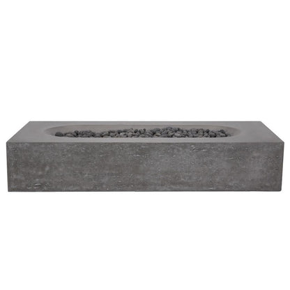 PyroMania Alchemy 60" Rectangular Slate Outdoor Natural Gas Fire Pit Table
